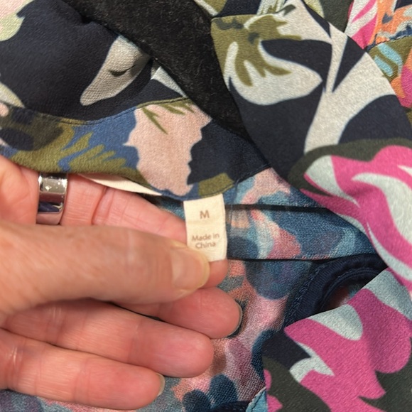 Soft Surroundings Pink and Blue Long Sleeve Dress - Picture 8 of 8